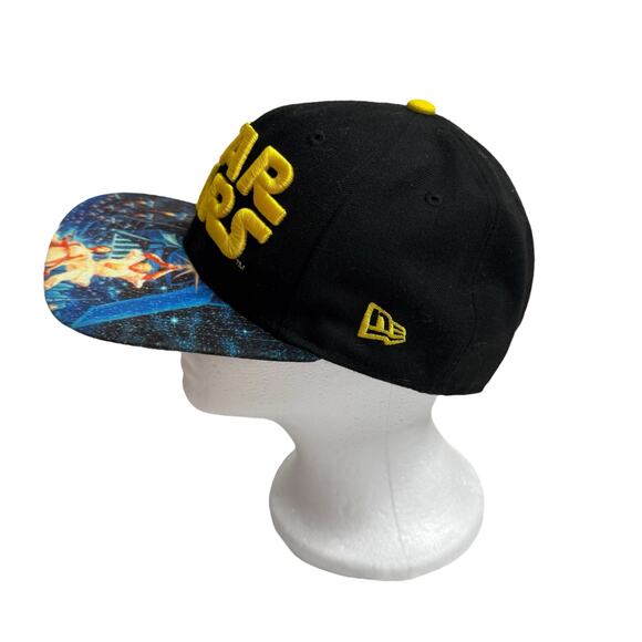 STAR WARS A New Hope Black Hat Cap Snapback Bill Print One Size New Era 9Fifty - Picture 4 of 7